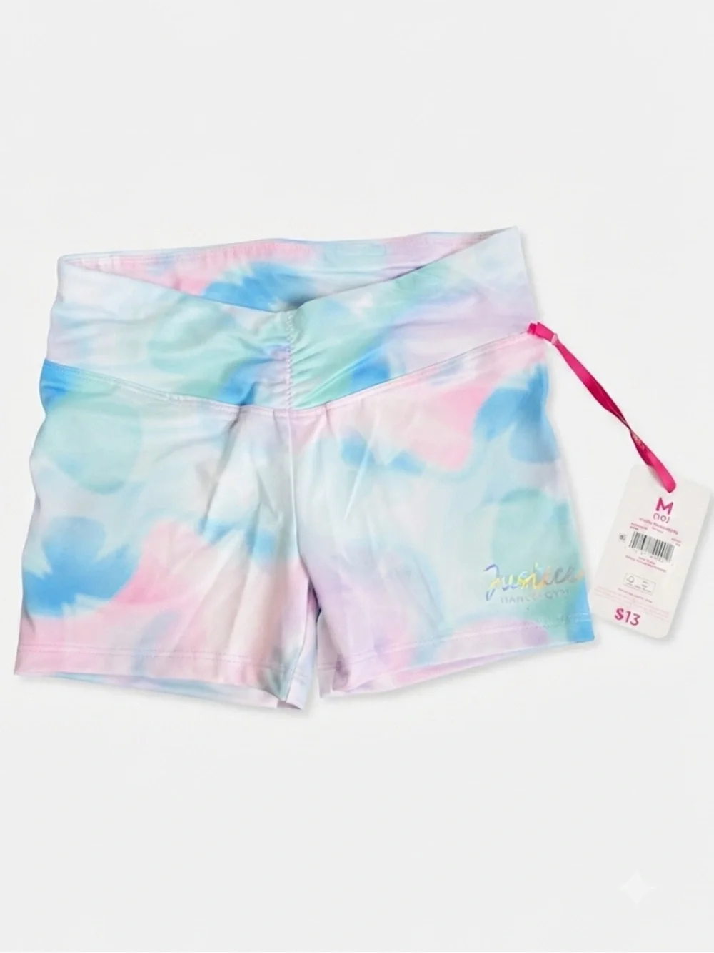 Justice Girls Butterfly Dance Shorts Size Medium Cinch V-Waist Activewear NWT